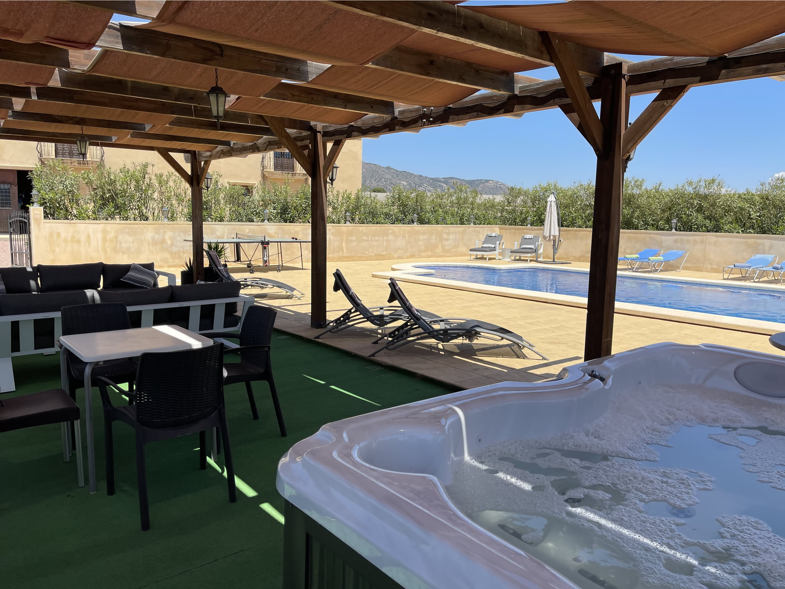 Pool area now includes Jacuzzi Hot Tub available all year!